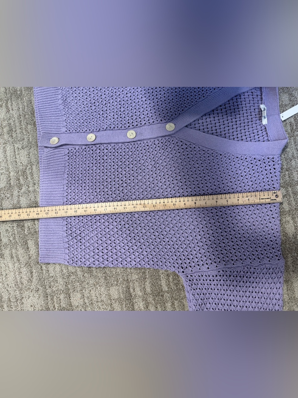 Madewell Lavender Purple cardigan Size 3XL
Open-Stitch V-Neck Cardigan - Picture 8 of 8